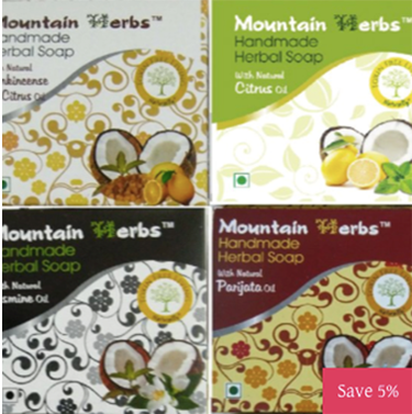 Combi pack of 4 soaps